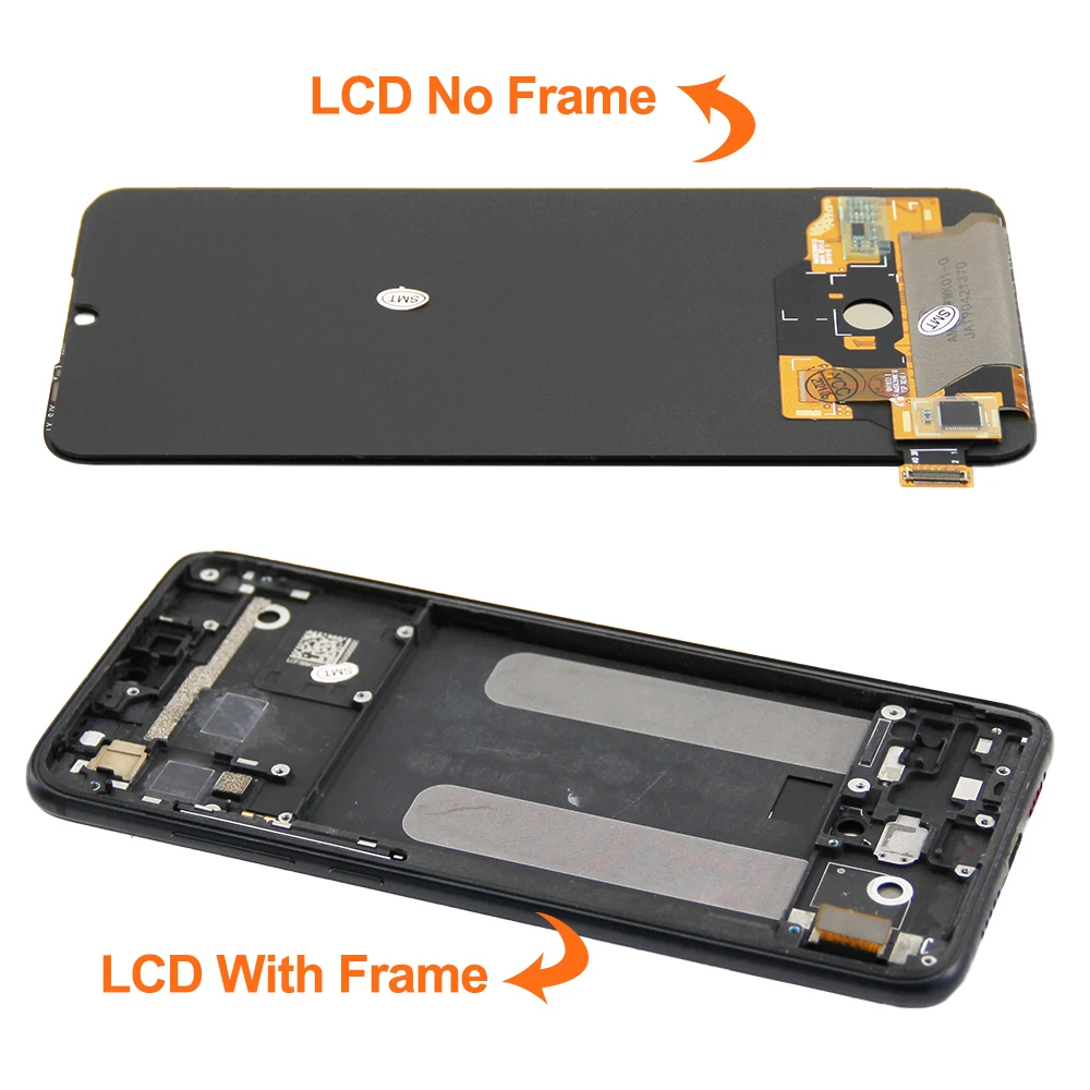 Pantalla LCD AMOLED para Xiaomi Mi 9 lite, digitalizador de pantalla táctil, piezas de repuesto para Xiaomi CC9 M1904F3BG con marco