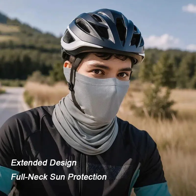 

Spring Summer Breathable Cycling Face Mask With UV Protection, Moisture Wicking Neck Cover For Motorcycle/Running/Hiking