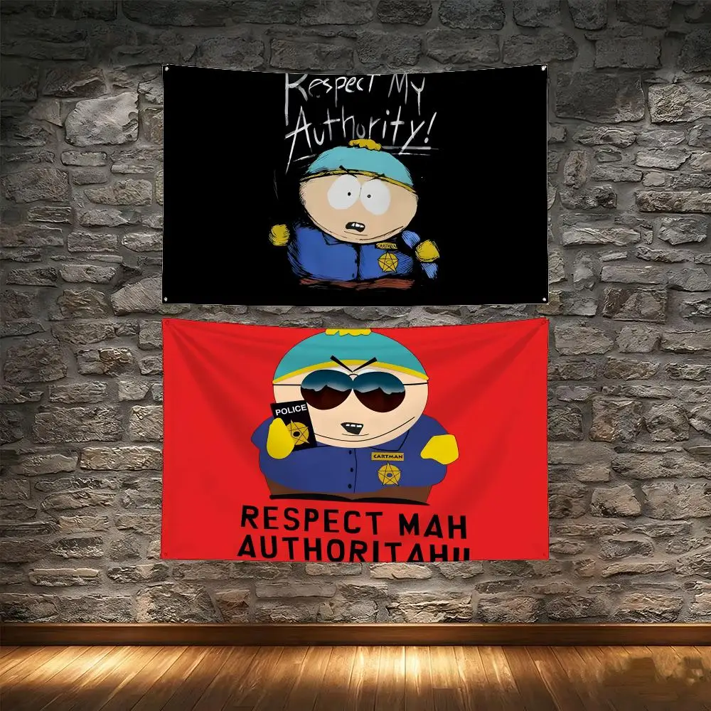 Respect My Authority Flag Flags Tapestry Creative Pattern Photo Living Room Wall Art Party Outdoor Decor
