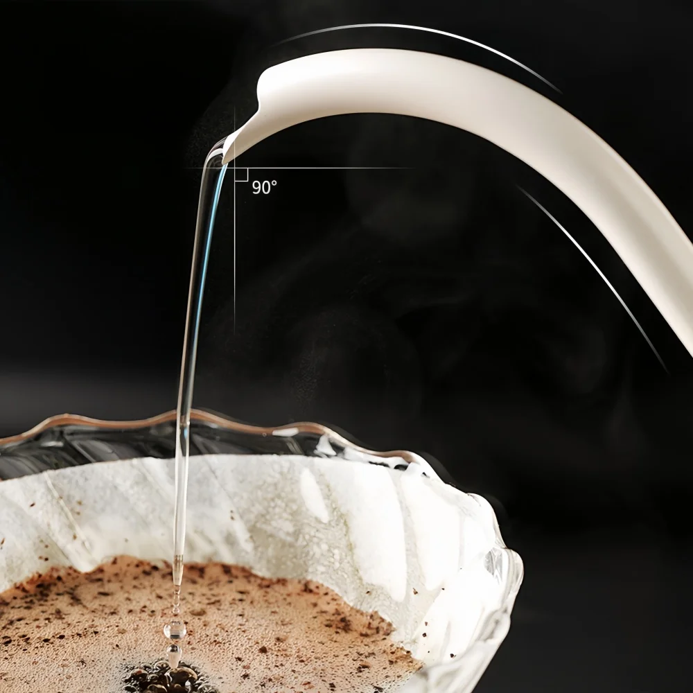 350/600 مللي إبريق قهوة مخمر يدويًا 304 من الفولاذ المقاوم للصدأ منزلي ضيق الفم مقبض من الخشب الصلب رغوة الحليب ملحقات مقهى المطبخ #5