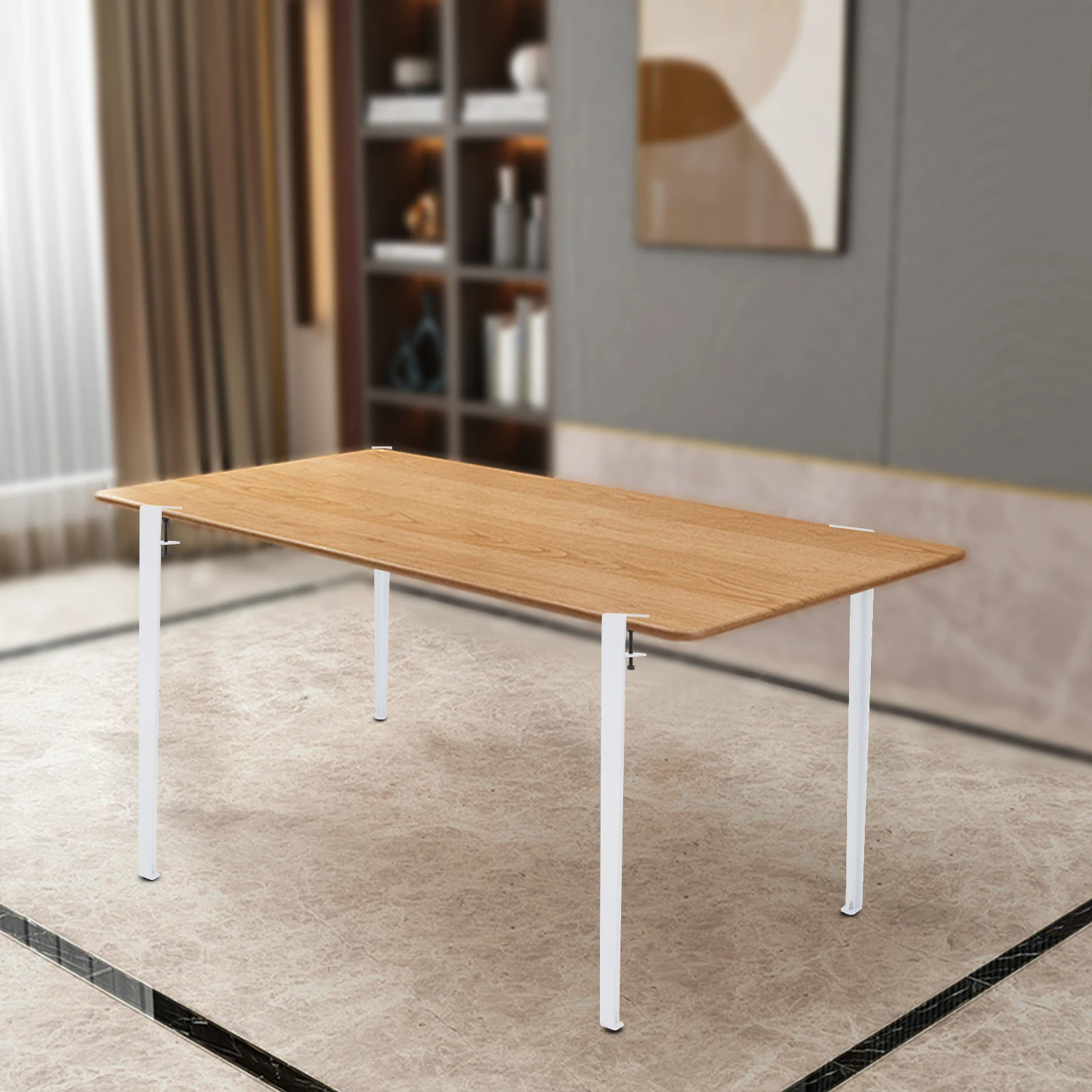 F-shaped DIY Adjustable Table Legs,with 4Pcs Iron Table Clamp Legs, High Load Bearing ,Applies To Various Shapes Of Table Boards