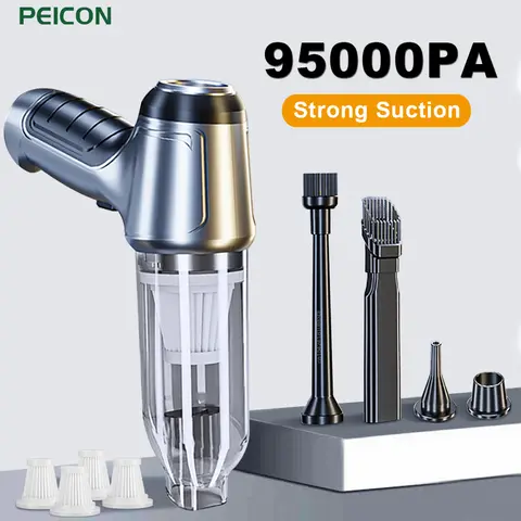 95000PA 강력한 흡입 진공 청소기, 휴대용 핸드헬드 자동 진공 청소기, 강력한 송풍기