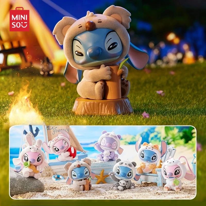 MINISO Lilo & Stitch กล่องตาบอดสัตว์ Party Series รุ่น Animation Stitch เครื่องประดับตกแต่งของเล่นเด็กคริสต์มาสของขวัญ