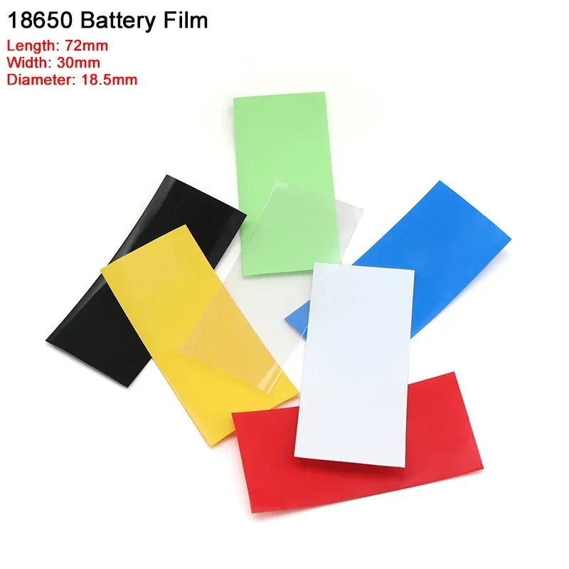 18650/26650/21700/No.5/No.7 PVC Heat Shrink Tube Battery FilmTape Precut Shrinkable Sleeve Tubing Pipe Cover for Batteries Wrap