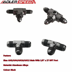 ADLERSPEED AN3 AN4 AN10 AN12 Male Flare Tee T-piece With 1/8