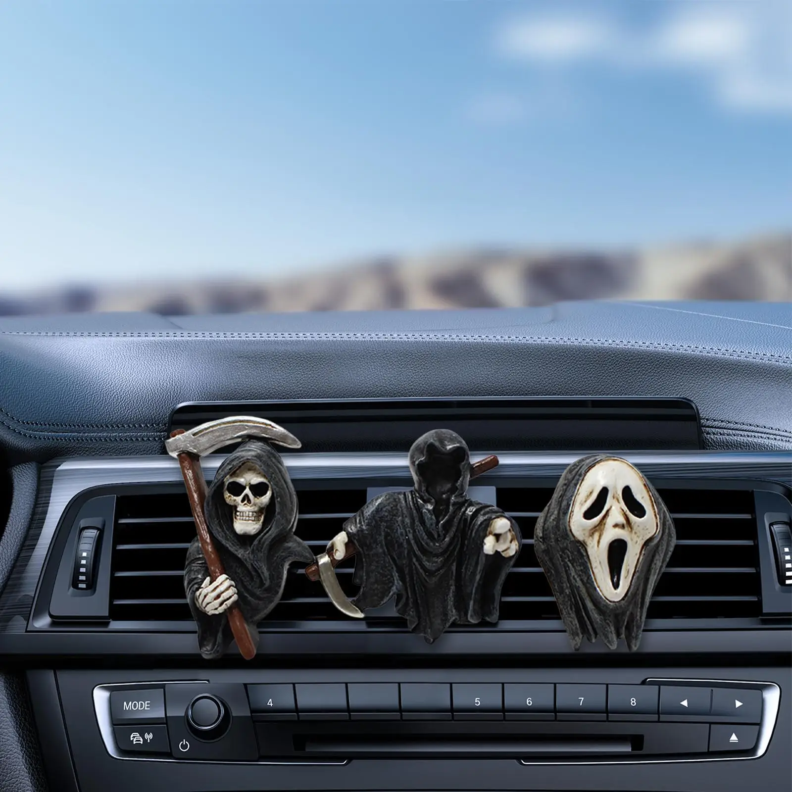 

3x Ghost Air Vent Clips Ornaments Automotive Car Air Freshener Clip