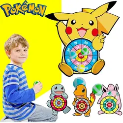 Pokemon niños dibujos animados Pikachu Squirtle dardos pelota pegajosa juego deportivo familiar juguete educativo interactivo regalo de cumpleaños