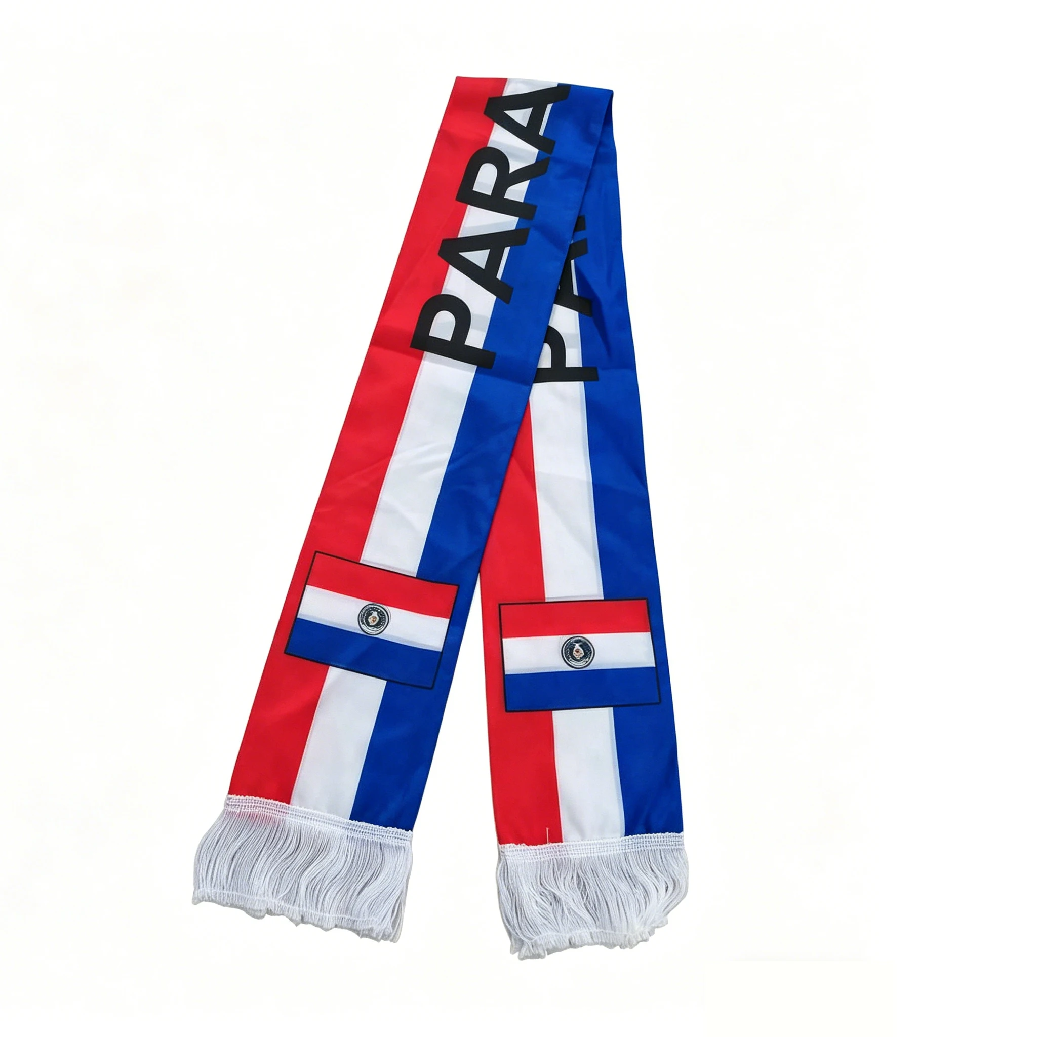 Flagicts 100% Polyester Double Side Printing  Paraguay Flags Scarf