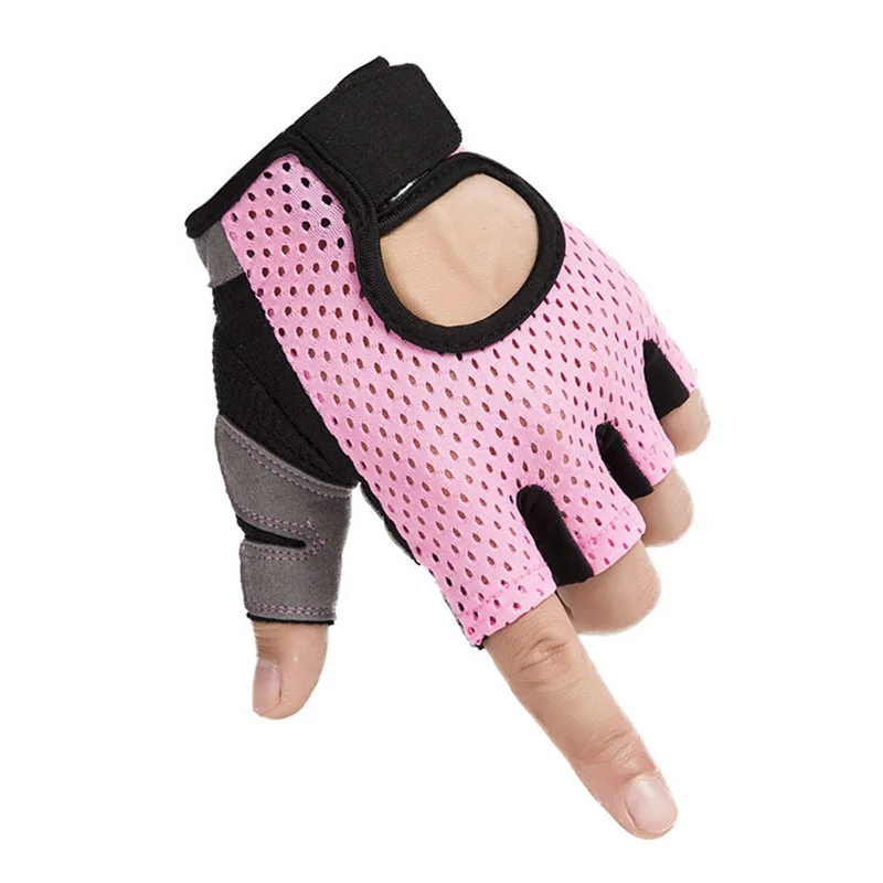 Men Women Half Finger Outdoor Sport Letter Cycling Non Slip Glove Gym Fitness Lift Weights Protect Wear Resistant Mitten D29