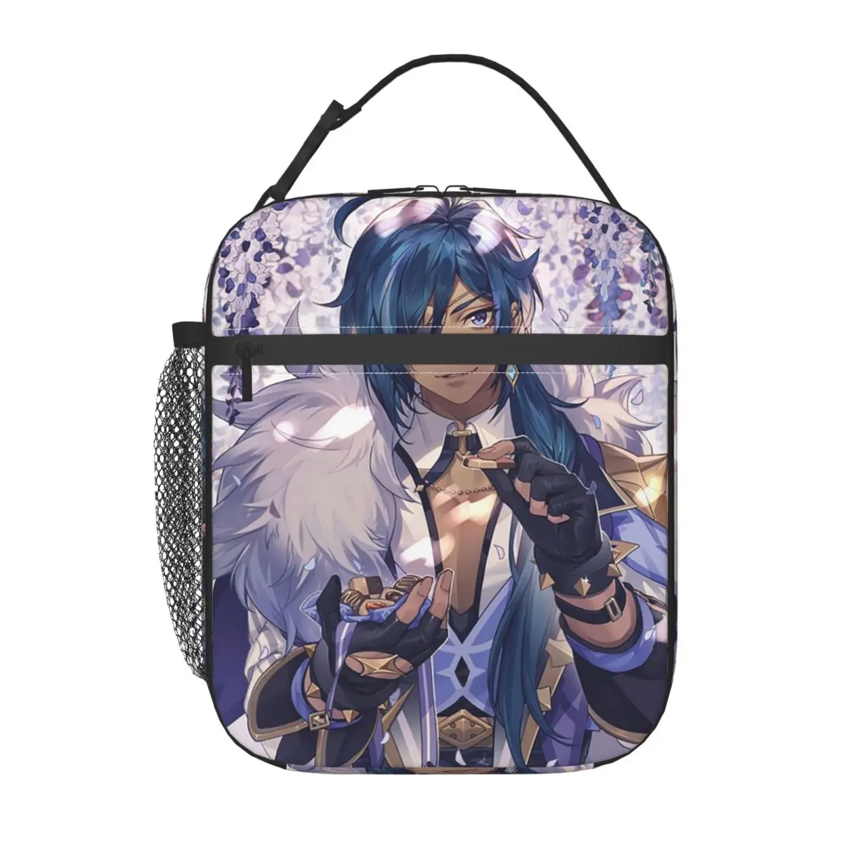 Kaeya Game Genshin Impact Anime Insulated Lunch Bag for Women Children Portable Food Boxes Thermal Lunch Box Tote