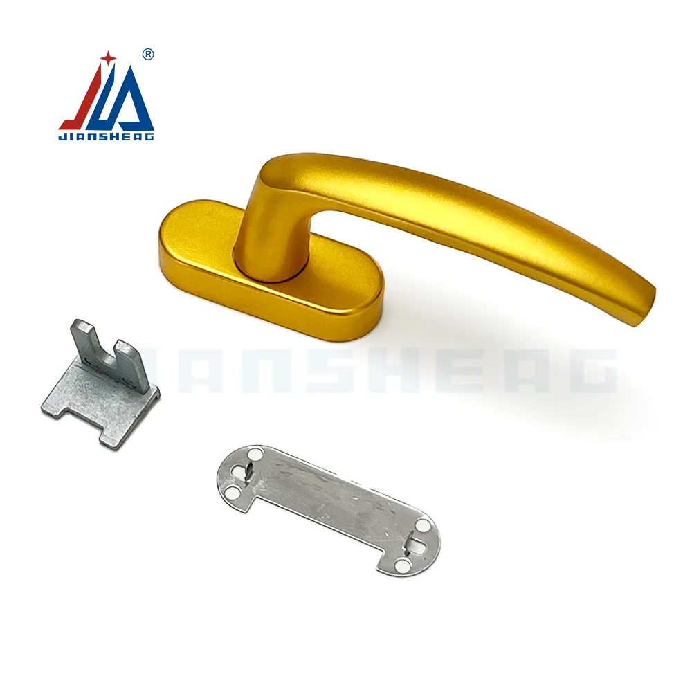 مقبض نافذة ألومنيوم على الطراز الإيطالي - تصميم مريح، لمسة نهائية مؤكسدة، قفل آمن لأبواب/نافذ من الألومنيوم