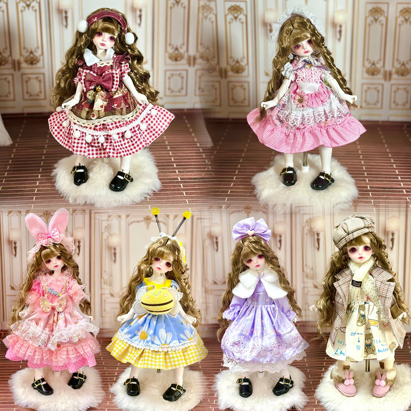 Cute Princess Dress 30cm Doll Clothes 1/6 BJD Doll Outfit Set Girl Toy Gift Doll Accessories Holiday Gift