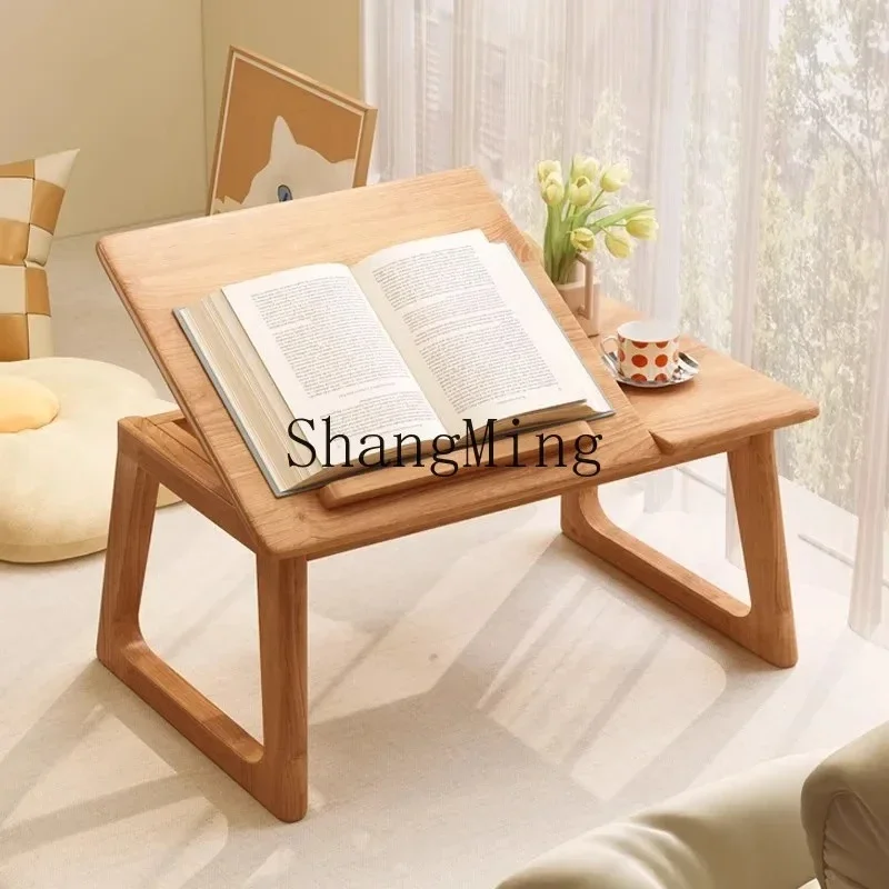 FG premium fine household bed small table solid wood bay window foldable simple notebook computer desk