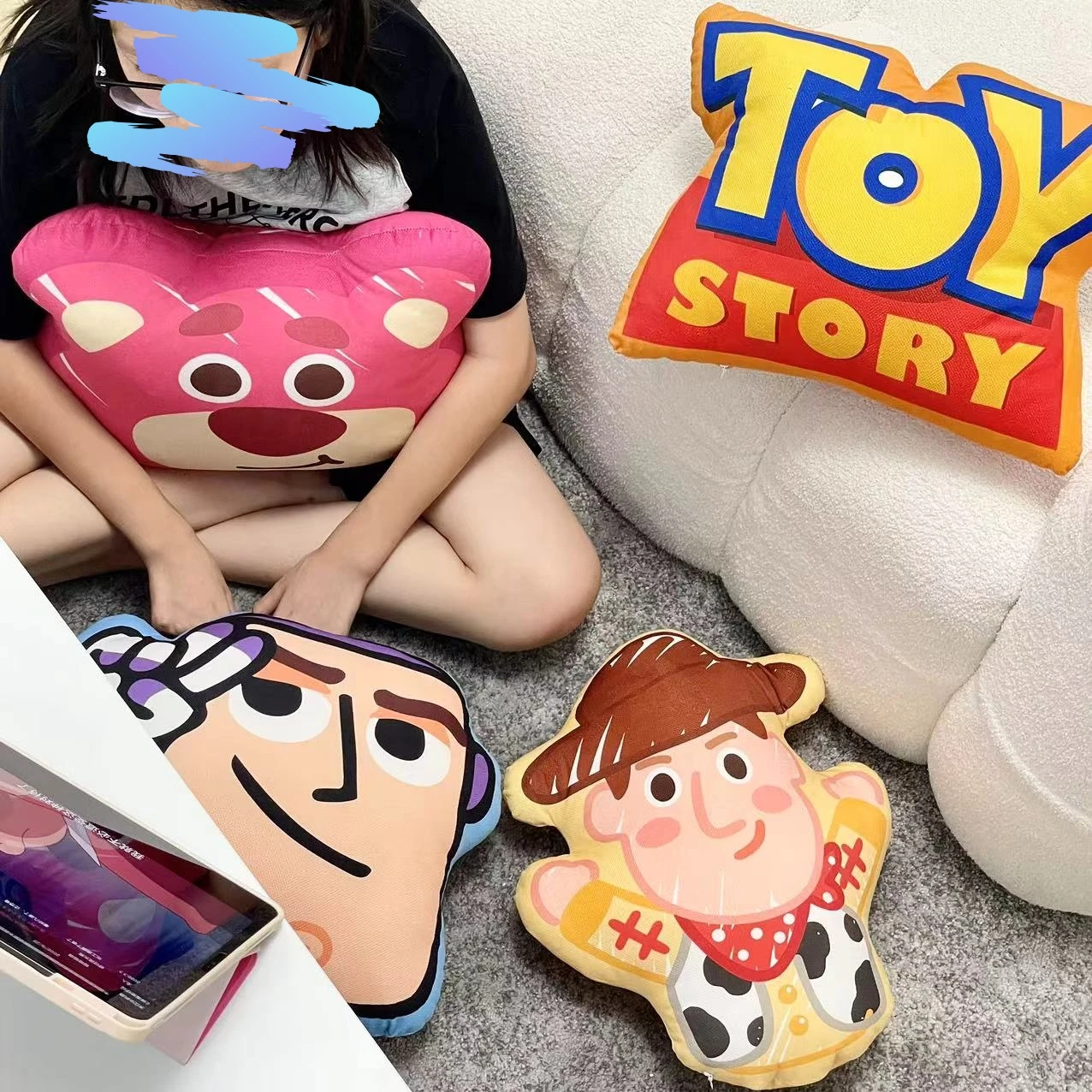 

Toy Story Comfortable Plushies Woody Buzz Lightyear Lotso Alien Cartoon Stuffed Anime Cuddly Pillow Sofa Bed Home Decor Gifts
