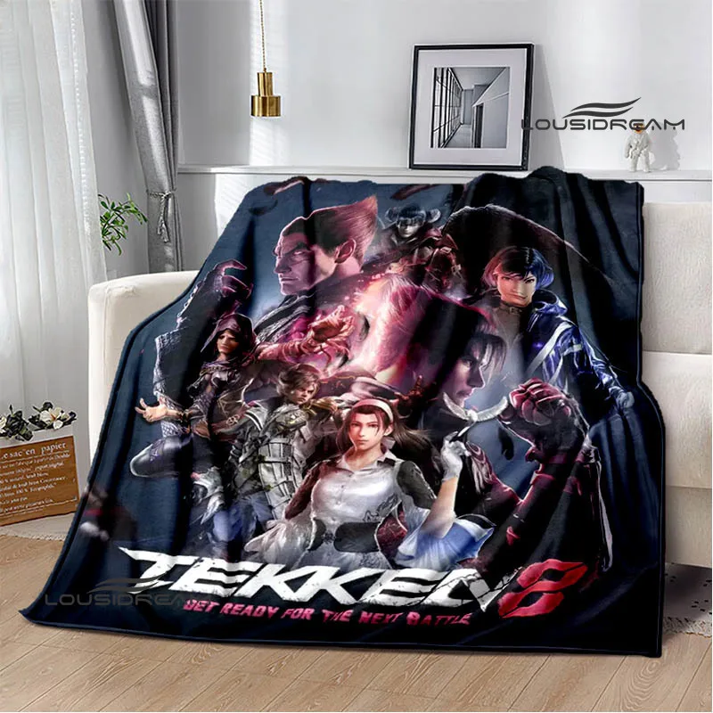 Gioco 3D tekken8 coperte stampate coperta da picnic coperte calde flanella morbida coperta accogliente coperta da viaggio per la casa regalo di