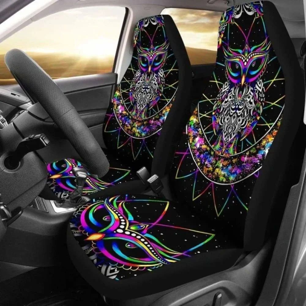 Fundas asiento coche búho colorido, cubierta protectora asiento lantero Universal, Animal salvaje, paquete 2, 174716