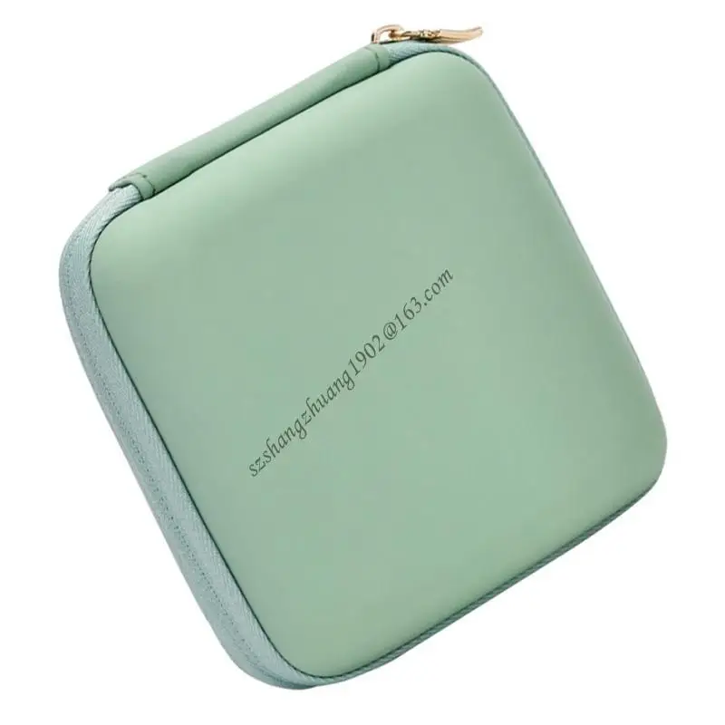 

Q6RB Leather Jewelry Case Multifunctional Jewelry Box with Square Leather Texture Suitable for Travel Home Displaying