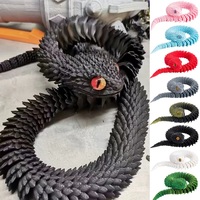 30,45,60cm 3D Printed Snake Zodiac Creative Laser Animals Model Viper Craft Joint Mobility Kid Gifts Decompression Snake Mold