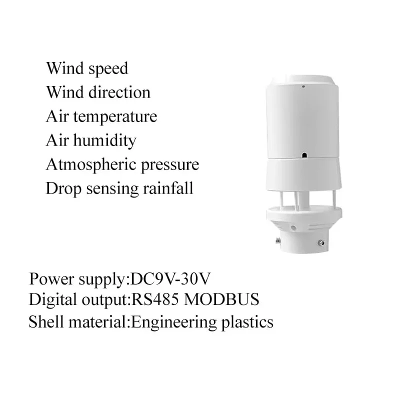 2026 CE 4G RS485 Rainfall Smart Integrated Compact Weather Station Ultrasonic Wind Speed and Direction Meter Sensor for Anemomet
