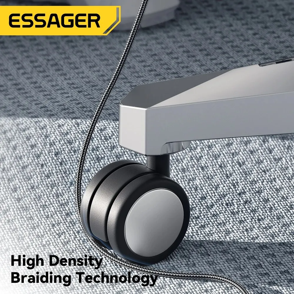 Essager 100W USB C to USB Type C Cable PD Quick Charge Fast Charging For Xiaomi Mi11 Samsung Macbook iPad USB-C Charger Cord
