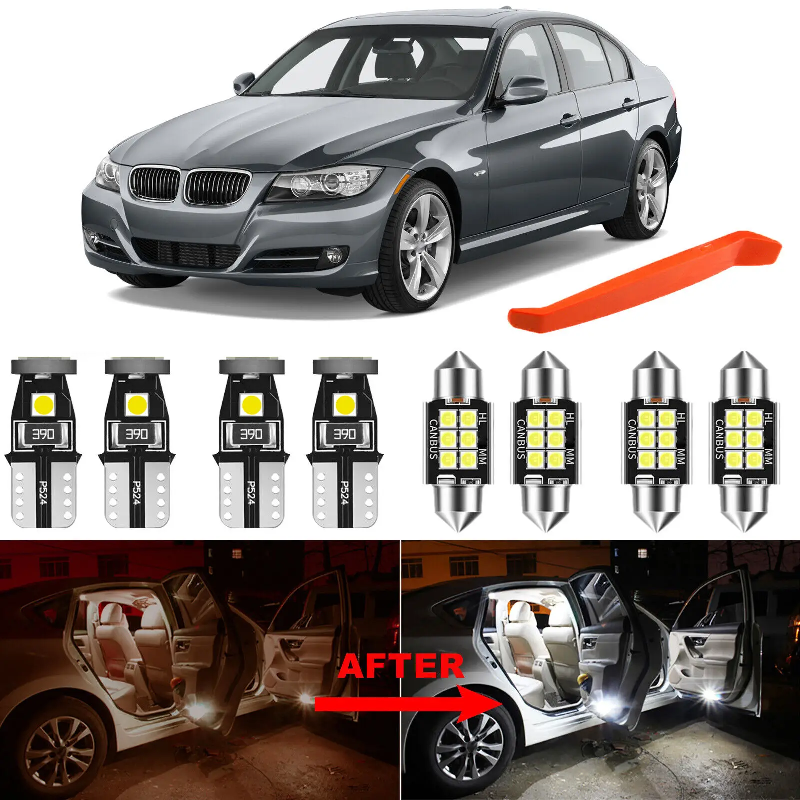 

Winetis, 14 шт., 6000K, белая фотосессия, для BMW E90, E91, E92, 3 серии, с бесплатным инструментом, 2006-2012