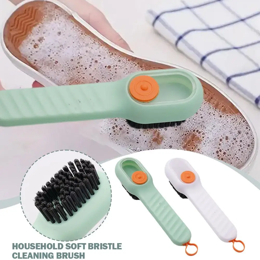 Long Handled Shoe Brush Multifunctional Soft Bristle Brush Color Contrast Household Cleaning Brush Cleaning Tool