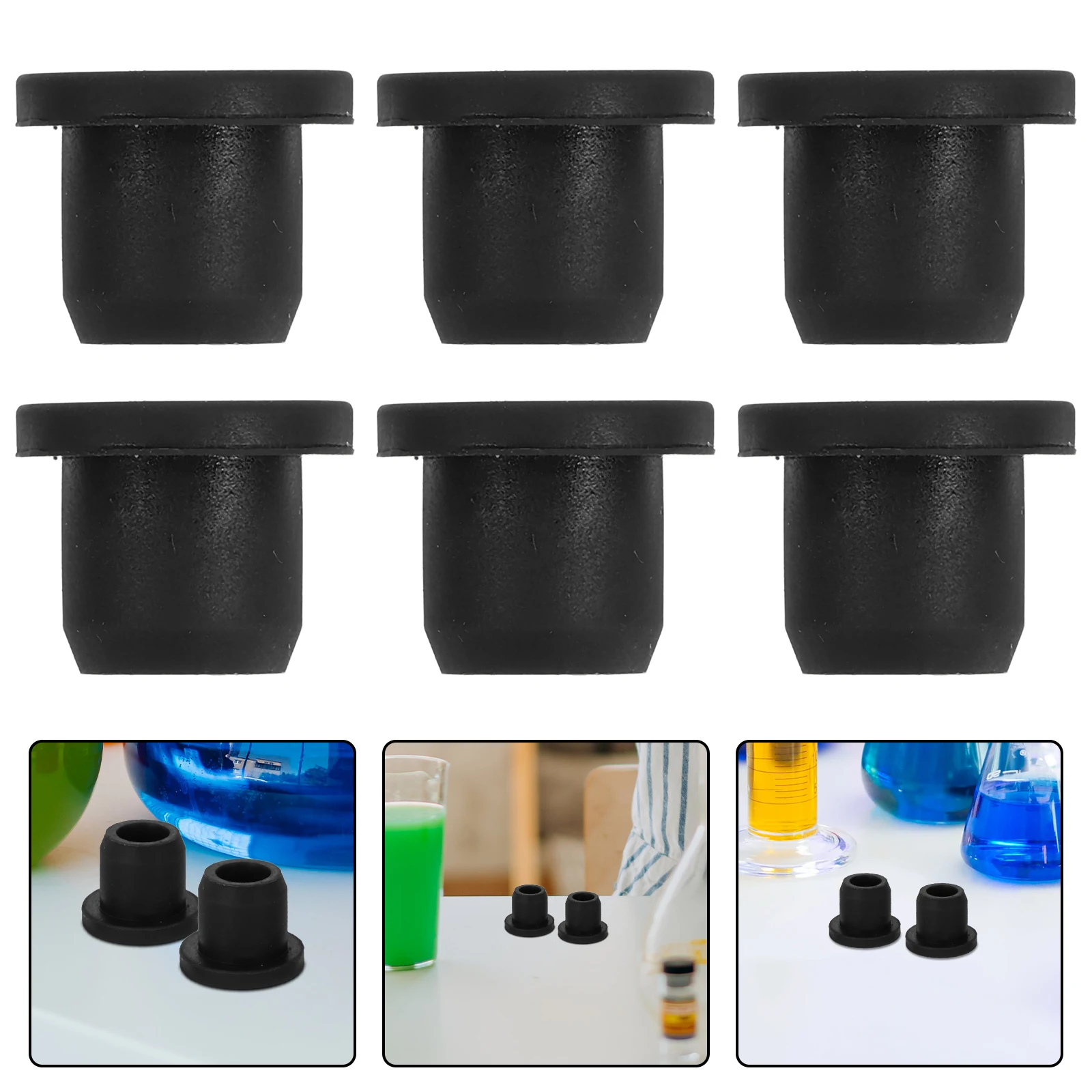 

8 Pcs Laboratory Sealed Bottle Plug Cooler Rubber Stoppers Water Proof Drain Daily Use