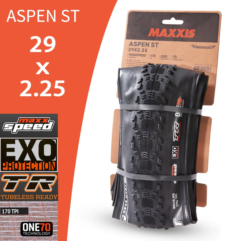 【2本SET】MAXXIS ASPEN 29×2.4/29×2.25 TR Maxxis Aspen Tire - 29 x 2.25, Tubeless, Folding, Dual, EXO, Wide