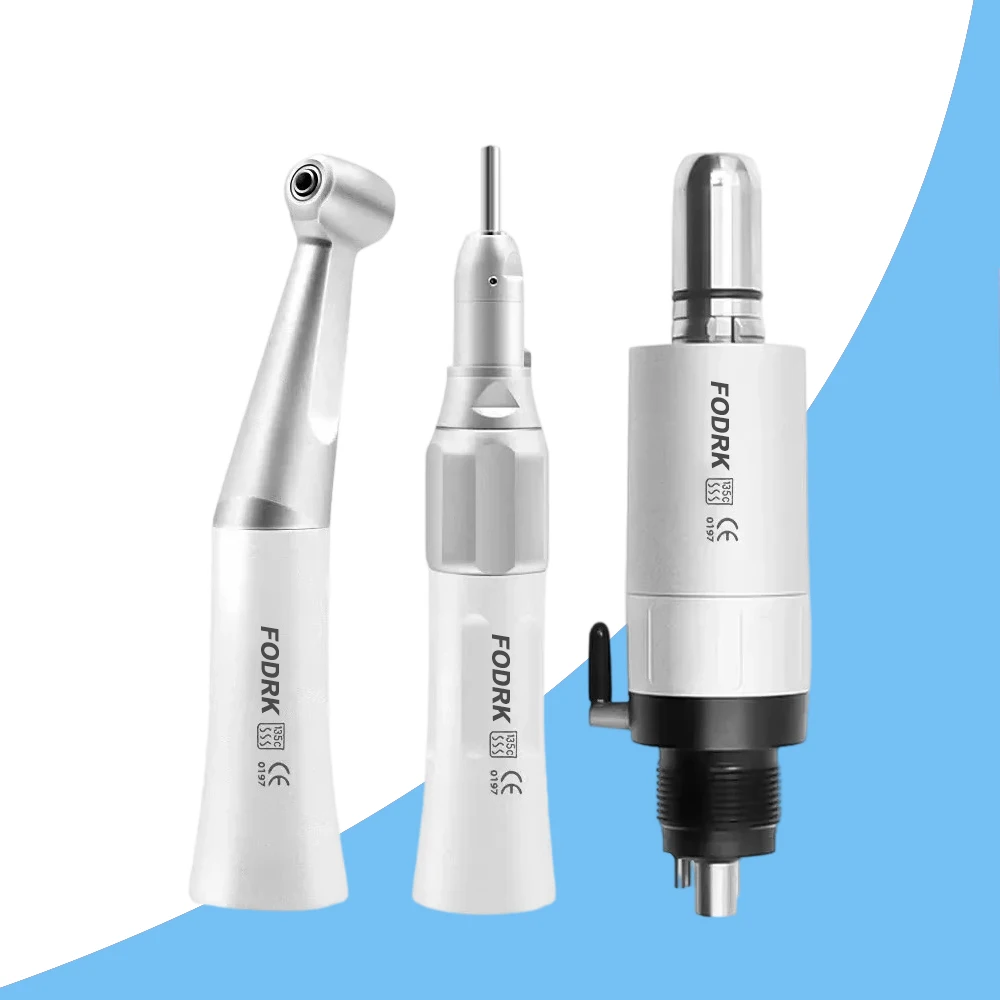 Dental Fx205 Niedrige Geschwindigkeit Handstück Zähne Polieren Werkzeug 2/4 Löcher Luft Motor Contra Winkel Gerade Handstück Zahnärzte ausrüstung