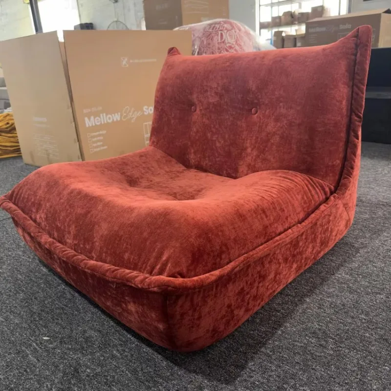 أريكة أرضية كسولة مضغوطة، أريكة زاوية مضغوطة ومفرغة لغرفة المعيشة