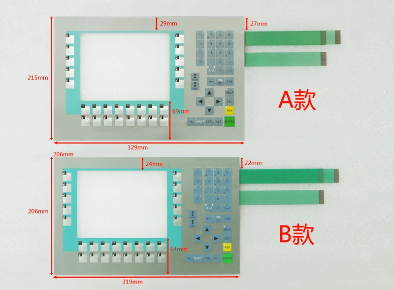 

6AV6643-0DB01-1AX1 MP277 8 Membrane Keypad Switch For 6AV6 643-0DB01-1AX1 Keyboard