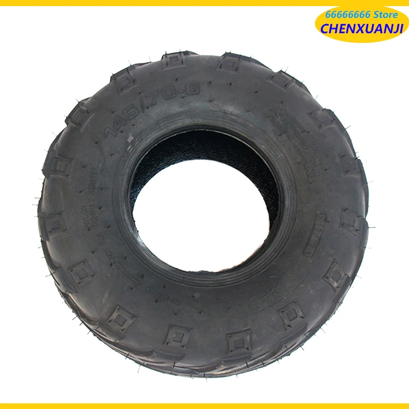 145/70-6 Tubeless Tire 6 Inch ATV Tyre for Four Wheel Vehicle 50cc 70cc 110cc Small ATV Front or Rear Wheels