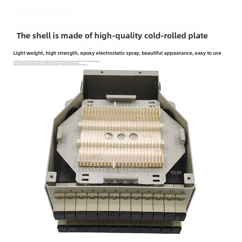 DIN Rail Fiber Optic Terminal Box Metal SC Simplex 24 Port 24 Core Cable Enclosure