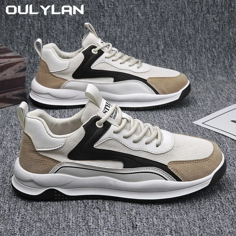 

Oulylan Mesh Breathable Walking Shoes 2024 Male High Tide Footwear Soft Sole Outdoor Men's Running Sneakers Comfortable