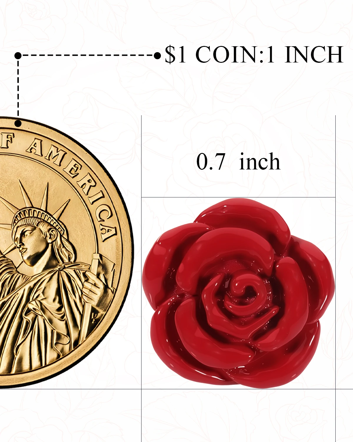 Red Rose Lapel Pin for Men Brass Enamel 0.7 Inch 10Pcs Set Butterfly Clasp Suit Brooch Wedding Groom Banquet Formal Gift HAWSON
