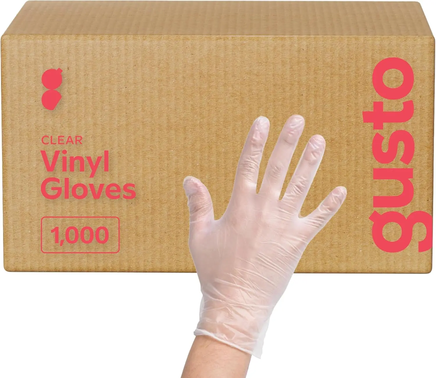 GUSTO Disposable Plastic Vinyl Gloves