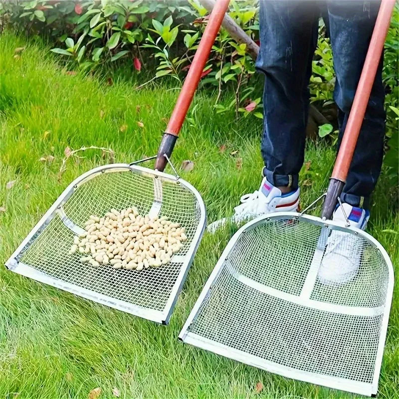 Stainless steel gardening soil sieve tool - Multi-functional grain filter sieve - Peanut, corn and jujube sieve