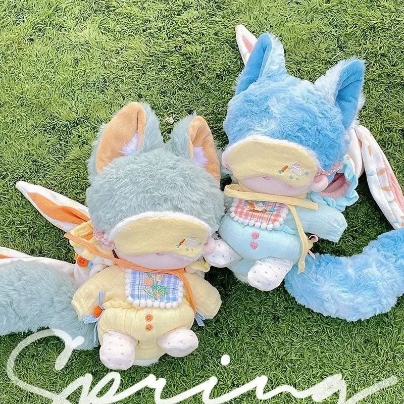 Cosmile No attributes Kpop Idol Star Blue Fox Esurient Monster Yokai  Stuffed Plushie 20cm Plush Toy Doll Body Tail PD Sa