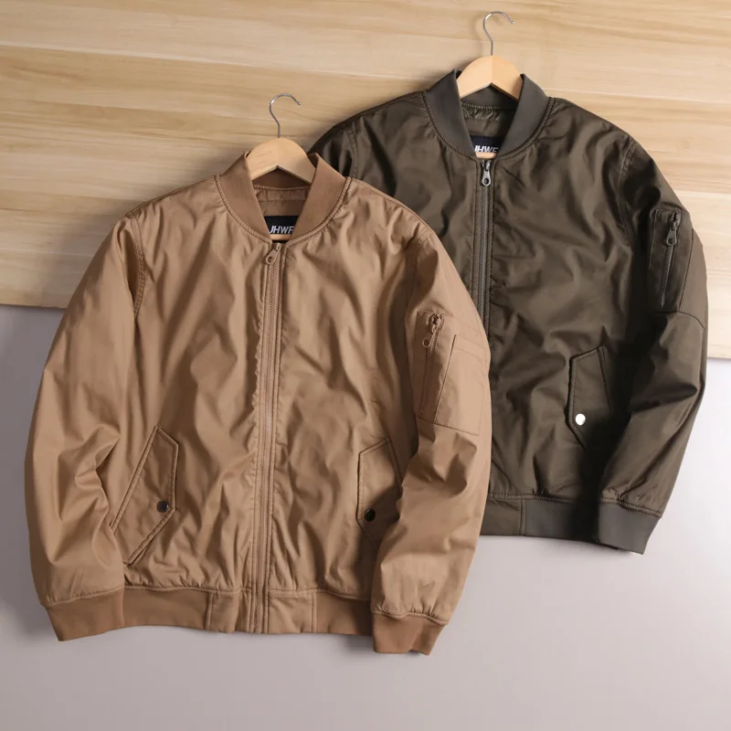 

Мужская куртка с бейсбольным воротником, однотонная повседневная верхняя одежда, хлопковая одежда в стиле ретро, американский стиль, теплая Thiened Stand Fit