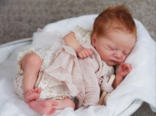 NPK 18''High Quantity Reborn Doll Kit Sleeping Newborn Baby Charlotte with Bent Legs Unfinished Unpainted Doll Parts with Body