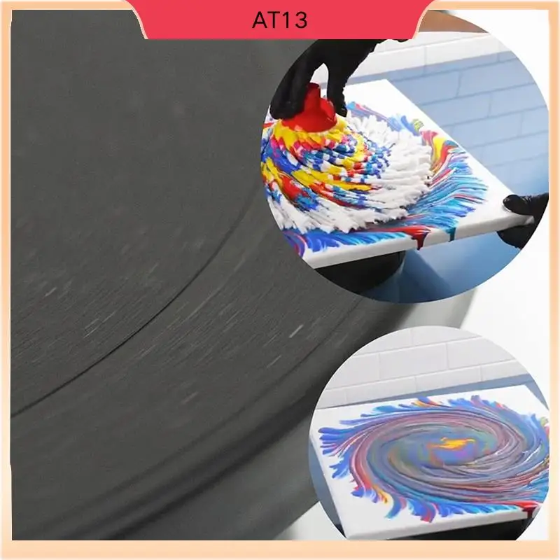 AT13 2Pcs 11 Inch Rotate Turntable Sculpting Wheel Revolving Cake Turntable Black Painting Turn Table Stand
