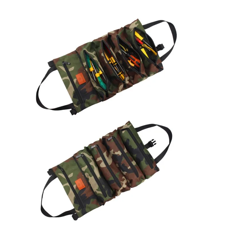 Multi-functional Canvas Tool Bag Strong and Durable Repair Car Tool Bag Roll Bag Portable Hardware Tool Storage Bag