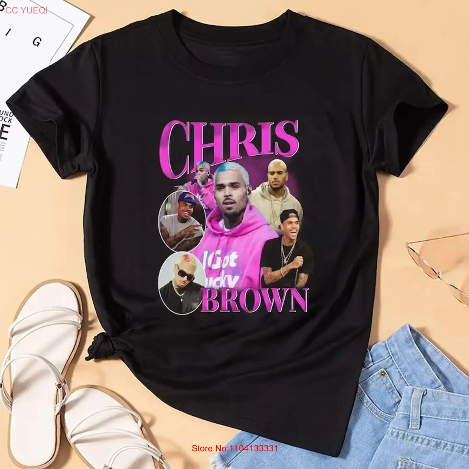 تي شيرت Bootleg Chris Brown Tour 2025 Breezy Shi عتيق مغسول أنيق للجنسين ملابس كاجوال قابلة للتنفس #1