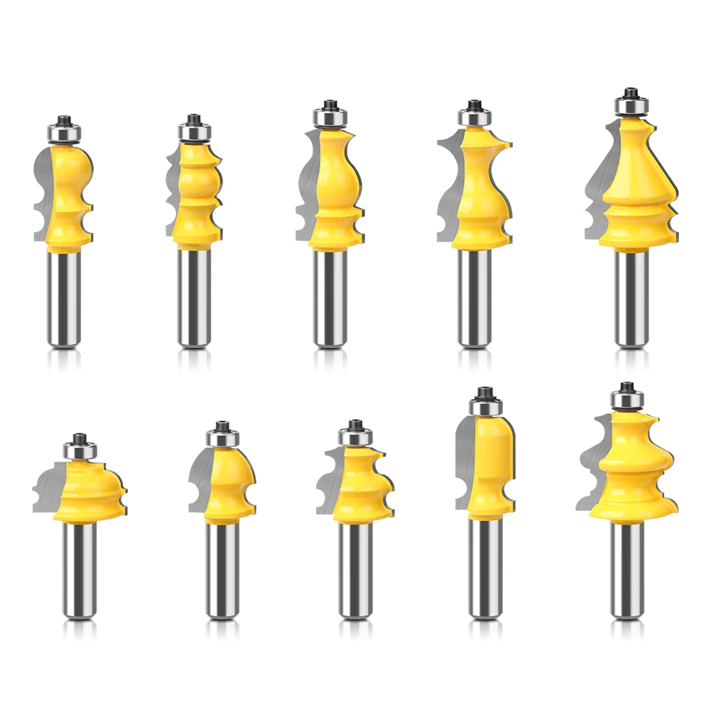 Imagem -05 - Linha Cnc Cortadores de Madeira Face Mill Architectural Moldagem Corrimão Router Bit Base de Revestimento Polegada Shank 1pc