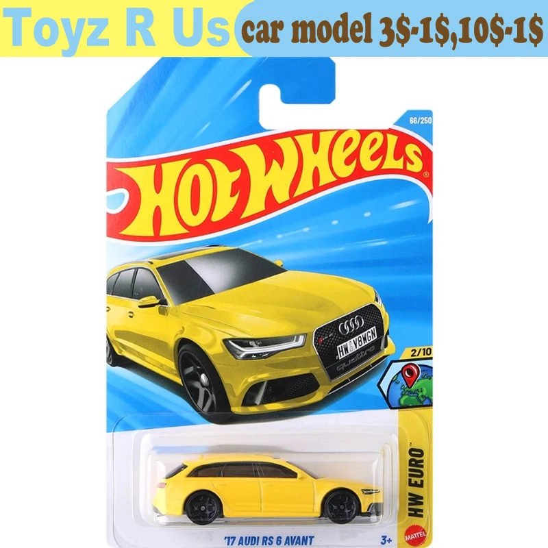 Оригинальный автомобиль Hot Wheels 17, игрушка Audi Rs 6 Avant для мальчика, 1/64, литая под давлением модель из сплава, коллекция HW Euro, подарок на день рождения 2026C