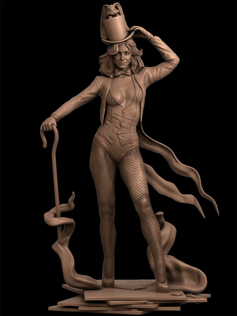 

1/24 75mm 1/18 100mm Resin Model The Female Magician Sculpture Figure Unpainted No Color RW-1071