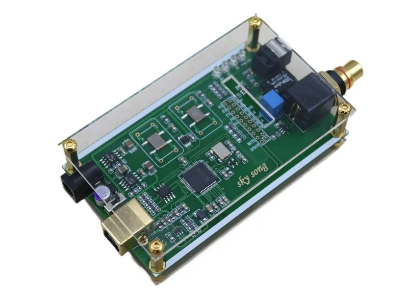 XU208 Asynchronous USB Coaxial Optical Fiber Output Digital Interface IIS DSD256 spdif dop64