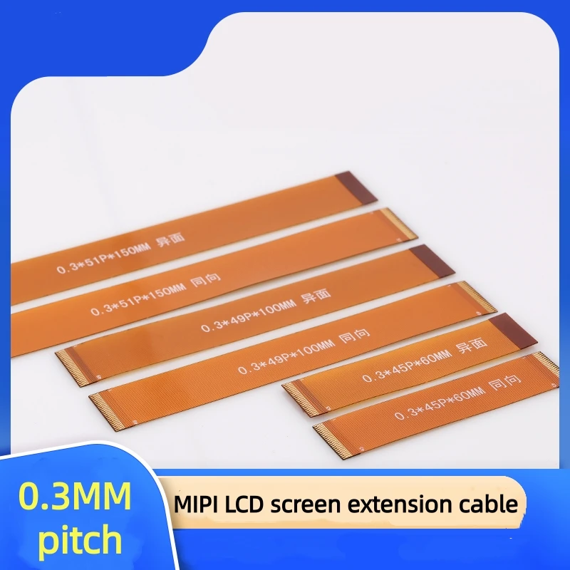 1PCS 0.3MM Pitch FPC Flat Cable 31P41P51P61P71P Flexible Cable MIPI LCD Screen Extension Cable