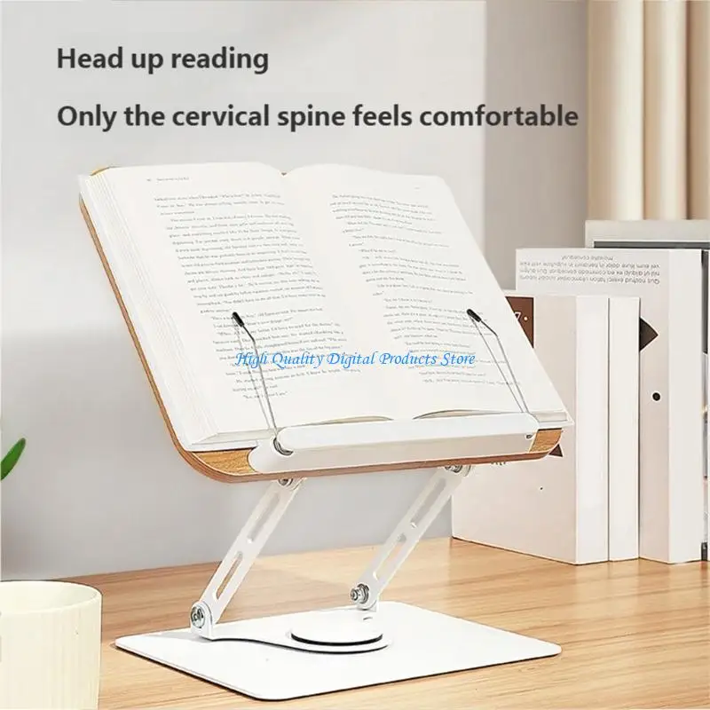 

U2JE Держатель для книг для чтения Настольная подставка для ноутбука с вращающейся на 360 градусов основой