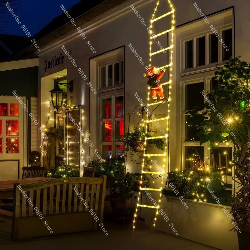 Climb the ladder Santa Claus light LED lantern indoor pendant